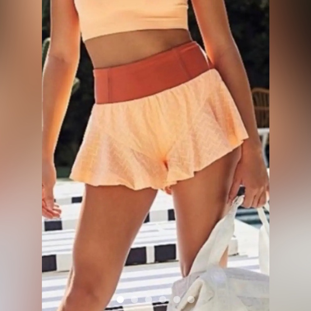 Free People Orange Athletic Skort